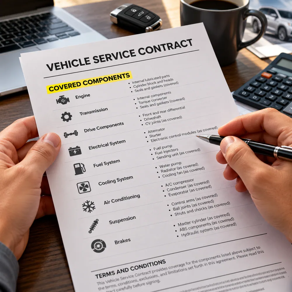 Reading an extended warranty contract before buying